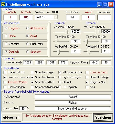 Oberfläche von VokTrainer